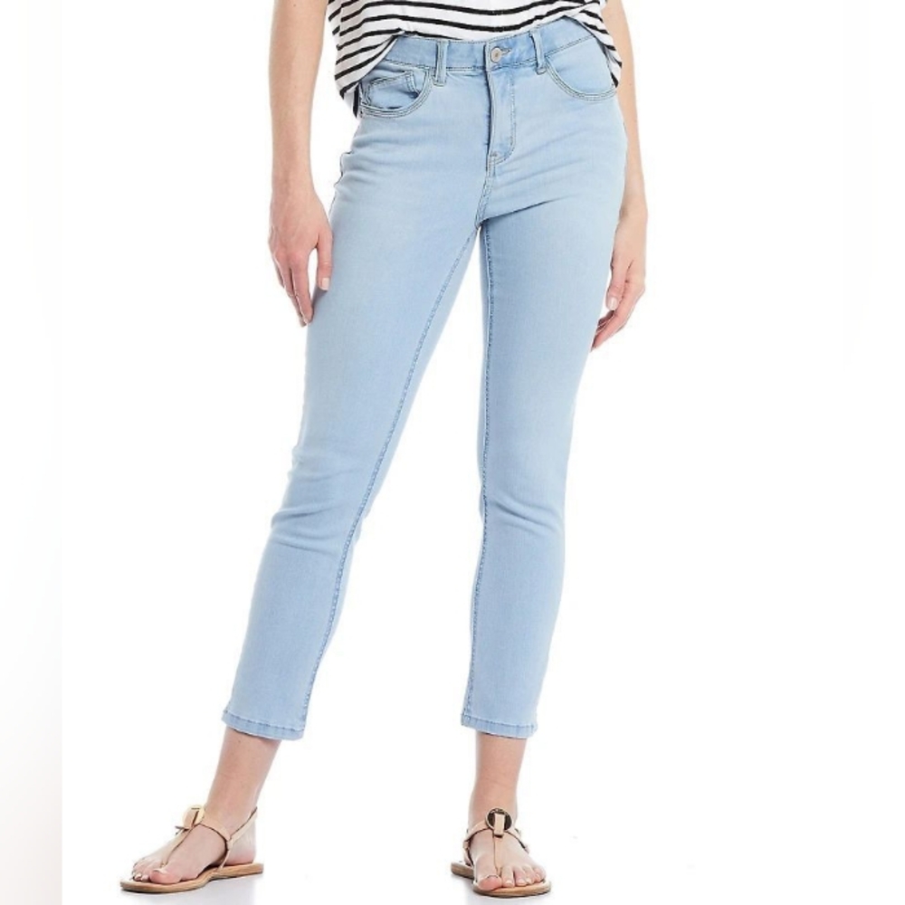 Gibson and Latimer Perfect Fit Roll Cuff Skinny Twill Pants Mid Rise Size 18